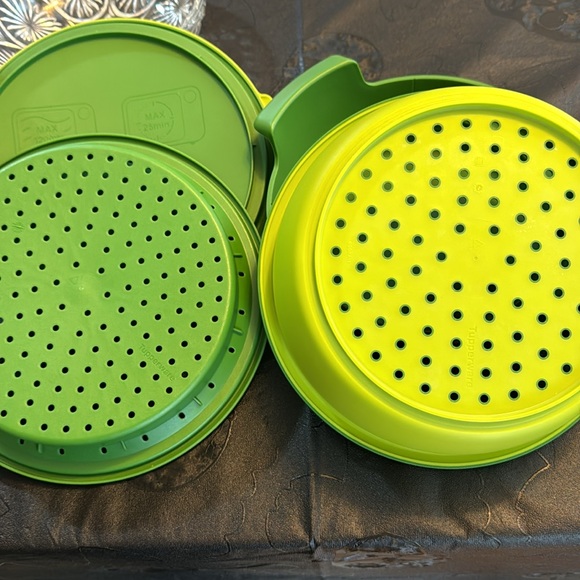 Tupperware Smart microwave Stack Steamer Complete 5 Piece Set Green - Picture 9 of 11